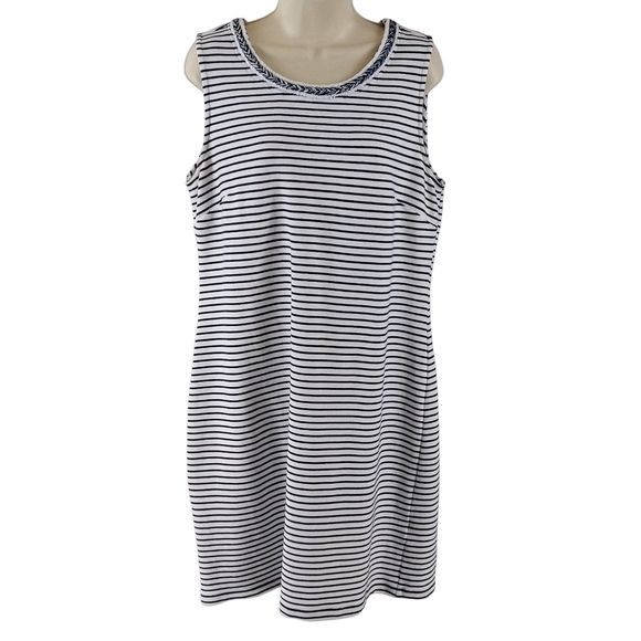 Talbots Striped Sleeveless Dress - Picture 3 of 10